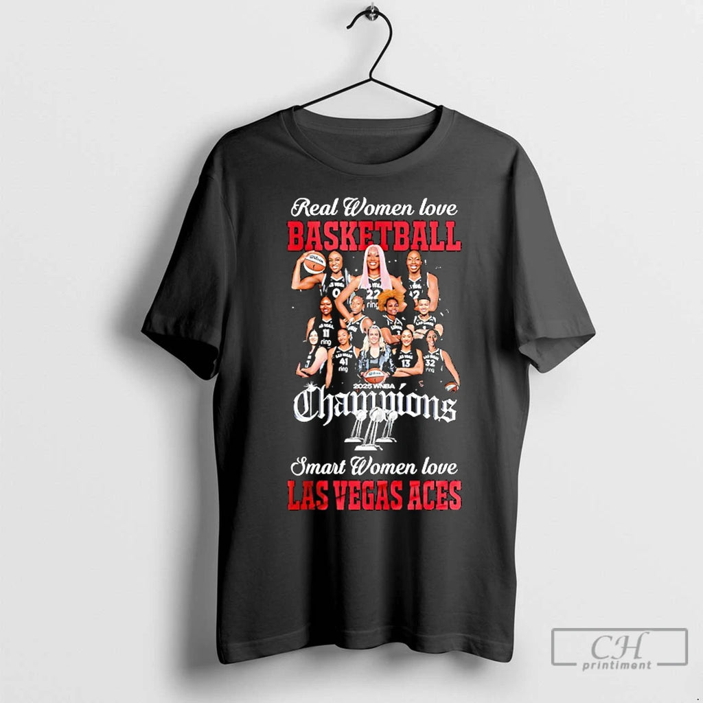 Classic Real Women Love Basketball Smart Women Love Las Vegas Aces 2025 Wnba Champions