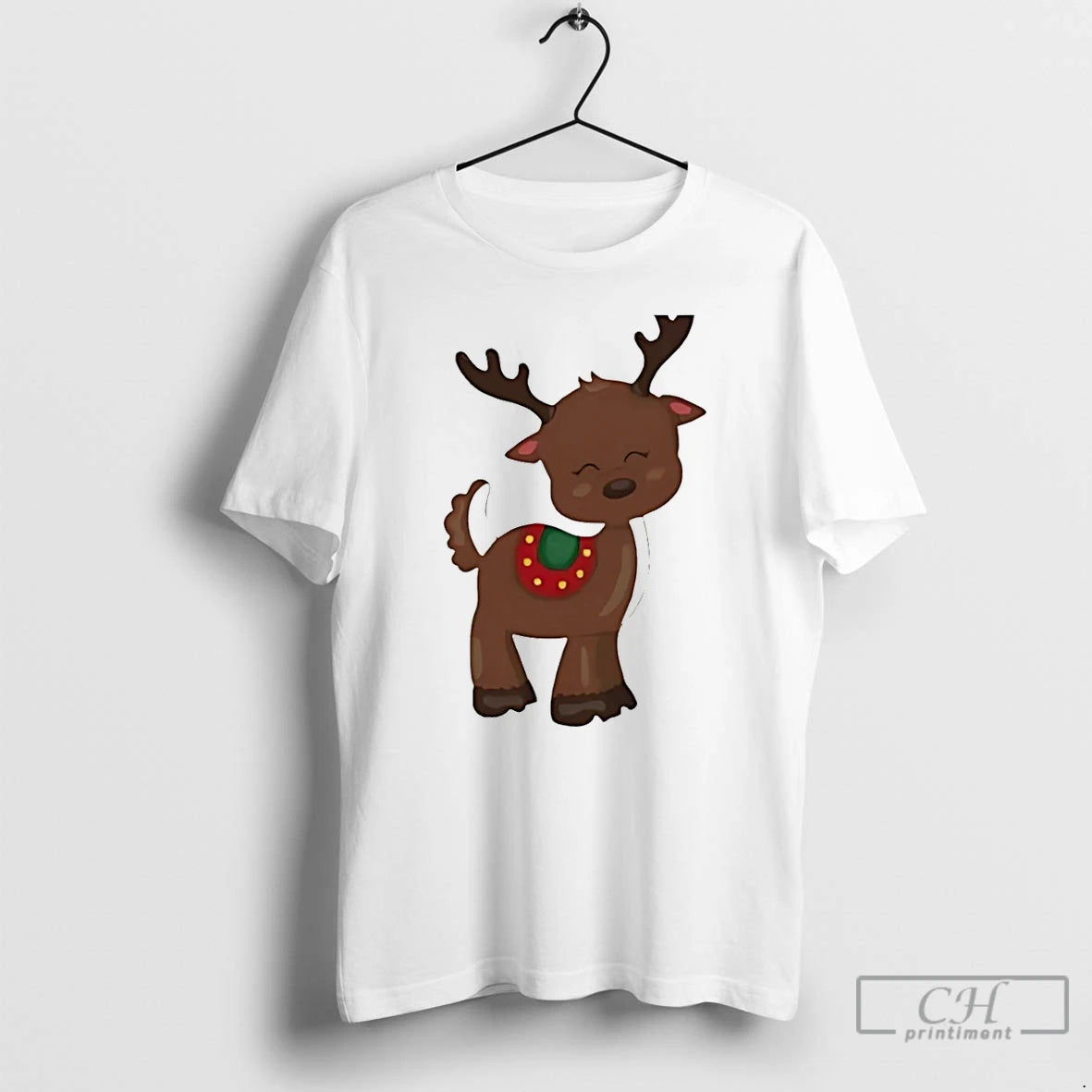 Classic Reindeer Funny Merry Christmas 2025 Cartoon T Shirts Hoodie Longsleeve