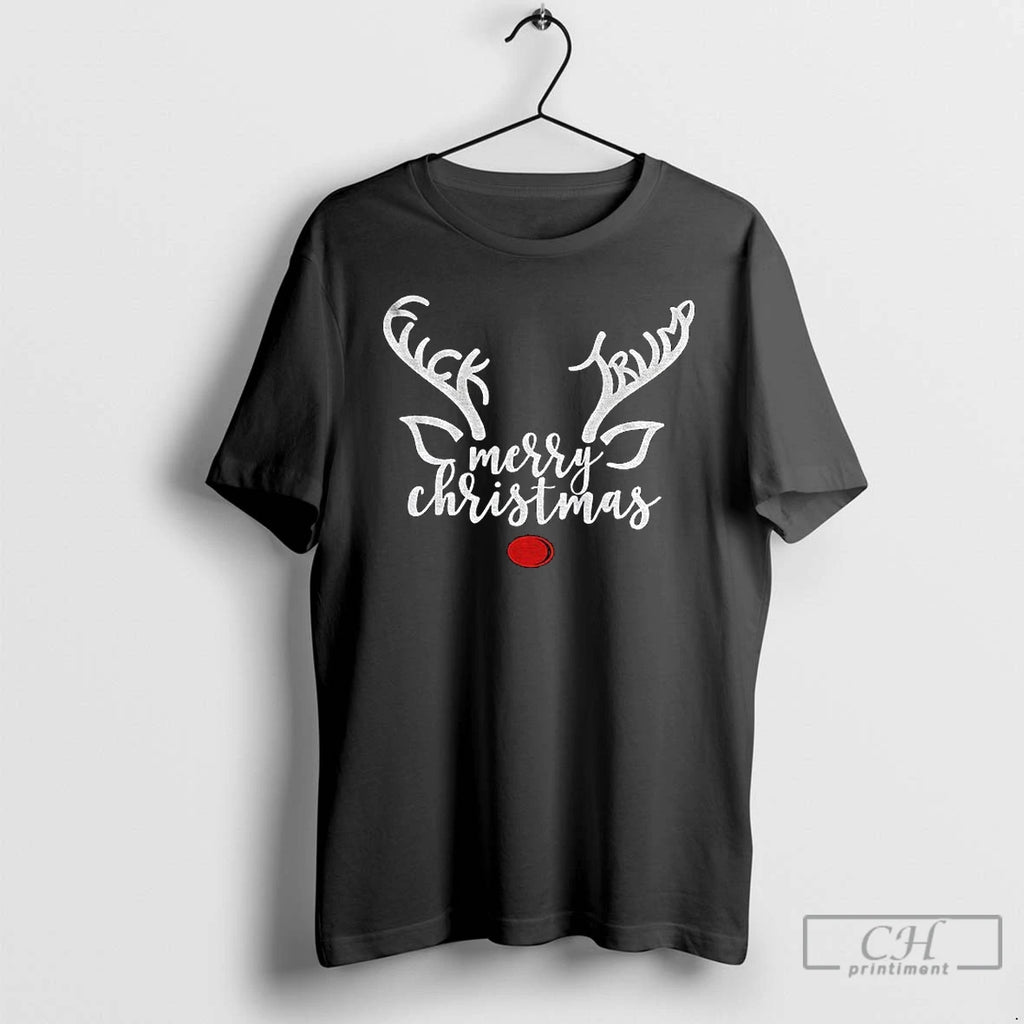 Classic Reindeer Merry Christmas Fuck Trump T Shirts