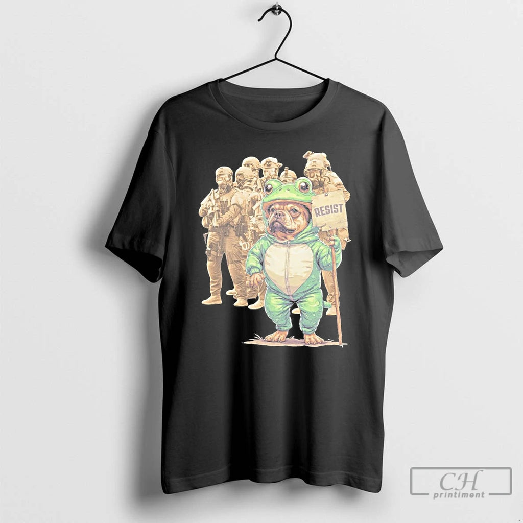 Classic Resist Anti Ice Protest Dog T Shirts