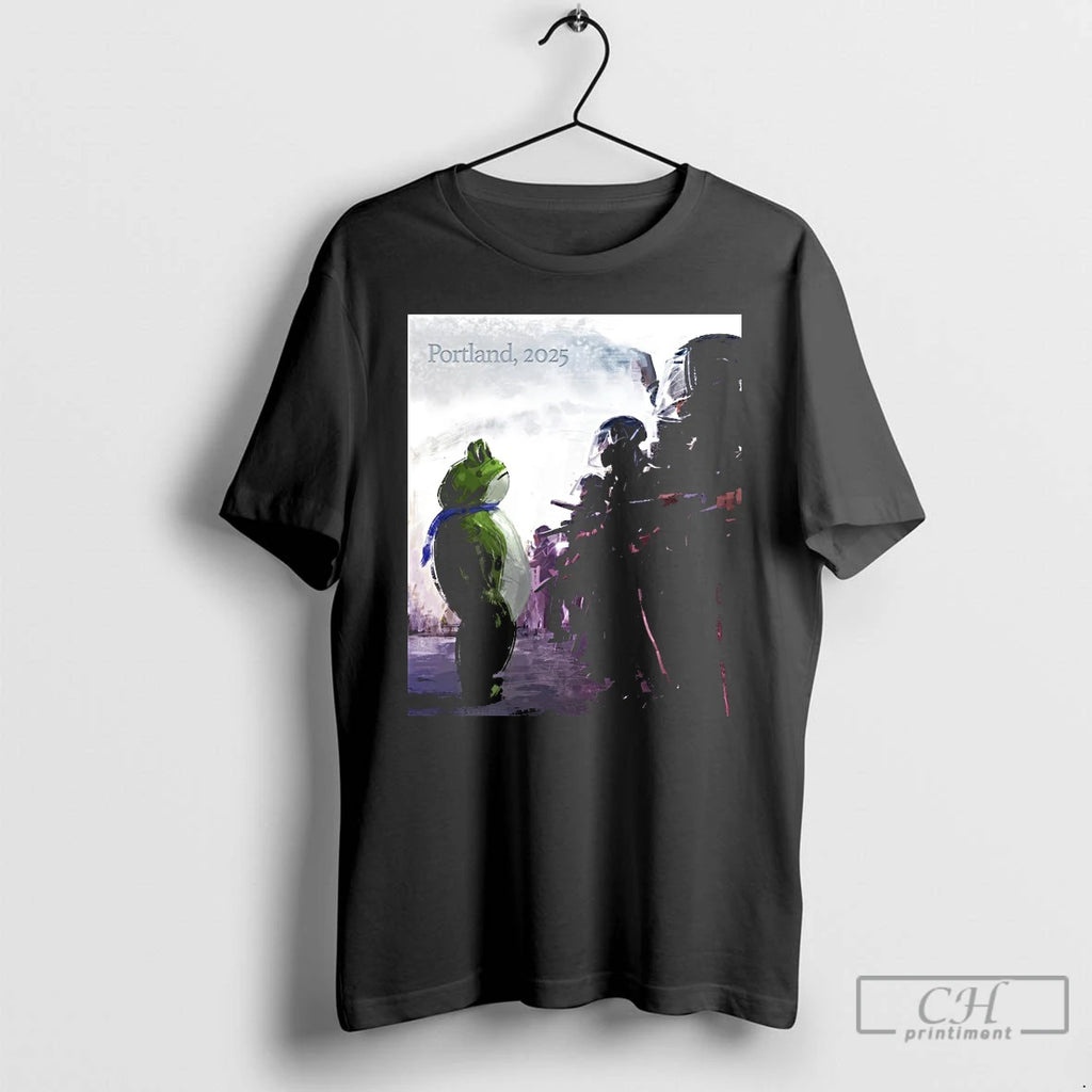 Classic Resist Portland 2025 Frog Protest Art T Shirts