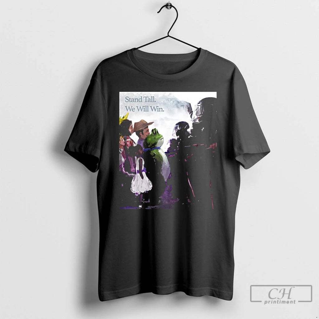 Classic Resist Portland 2025 Frog Stand Tall We Will Win Frog Protest Art T Shirts
