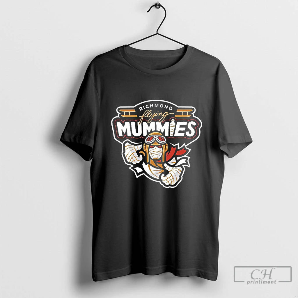 Classic Richmond Flying Mummies Baseball Mlb Logo Blackshirt T Shirts