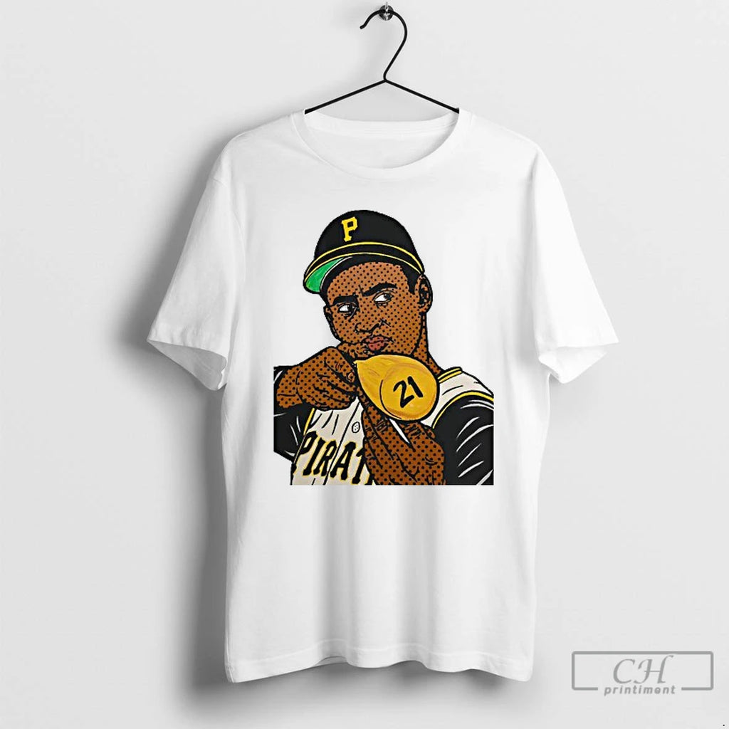 Classic Roberto Clemente Jr Pittsburgh Pirates 2025 Graphic Mens White Tee T Shirts