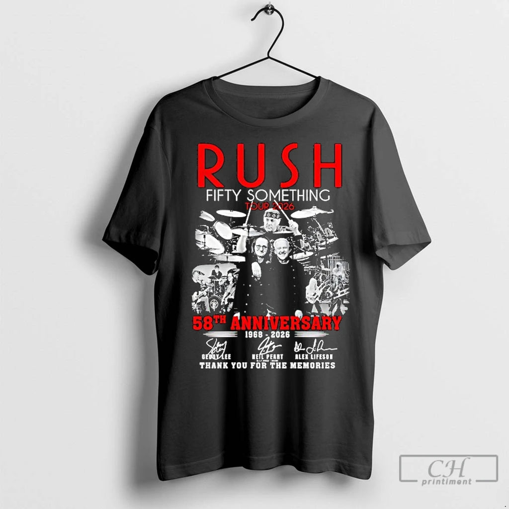Classic Rush Fifty Something Tour 58th Anniversary 1968 2026 Thank You For The Memories Signatures