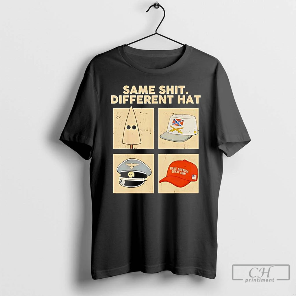 Classic Same Shit Different Hat Retro Vintage T Shirts Hoodie Longsleeve