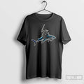 Classic Samurai Riding A Shark Japanese Style T Shirts Hoodie Longsleeve