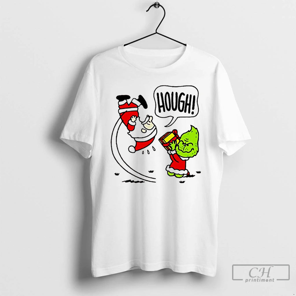 Classic Santa Claus And The Grinch X Peanuts Not Your Gift Hough Christmas White