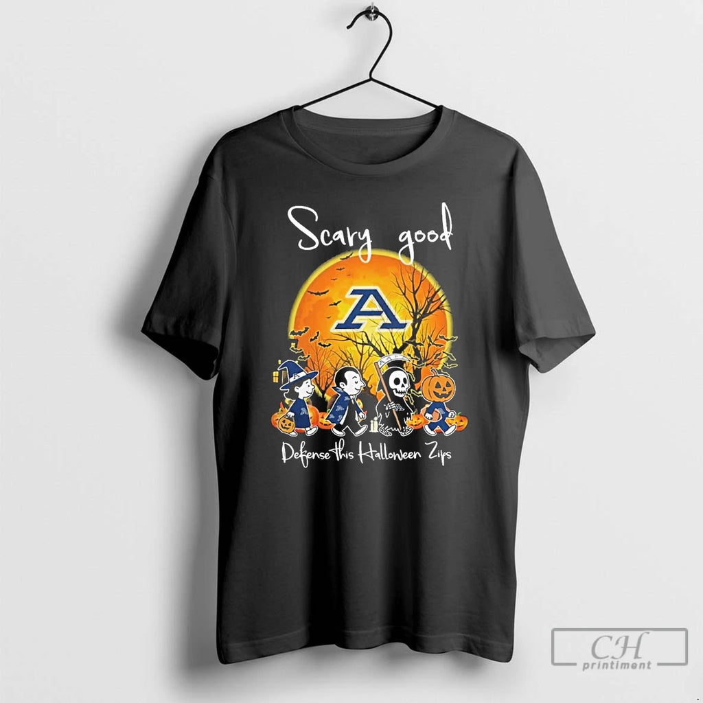 Classic Scary Good Defense This Halloween Akron Zips Football T Shirts Hoodie Longsleeve