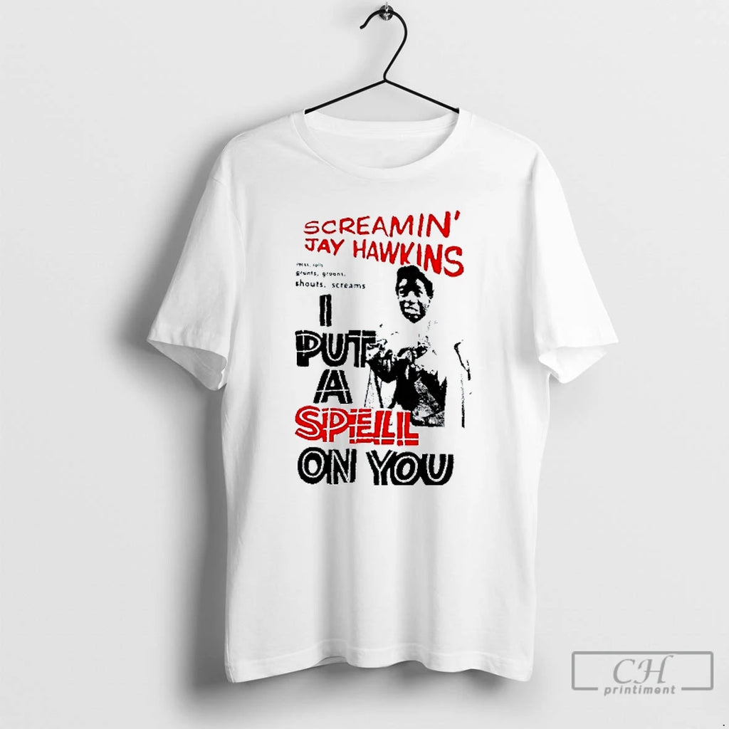 Classic Screamin Jay Hawkins I Put A Spell On You Mens White Tee T Shirts