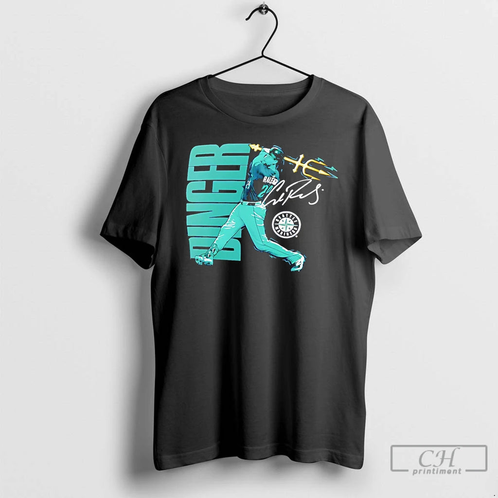Classic Seattle Mariners Cal Raleigh Trident Swing T Shirts Hoodie Longsleeve