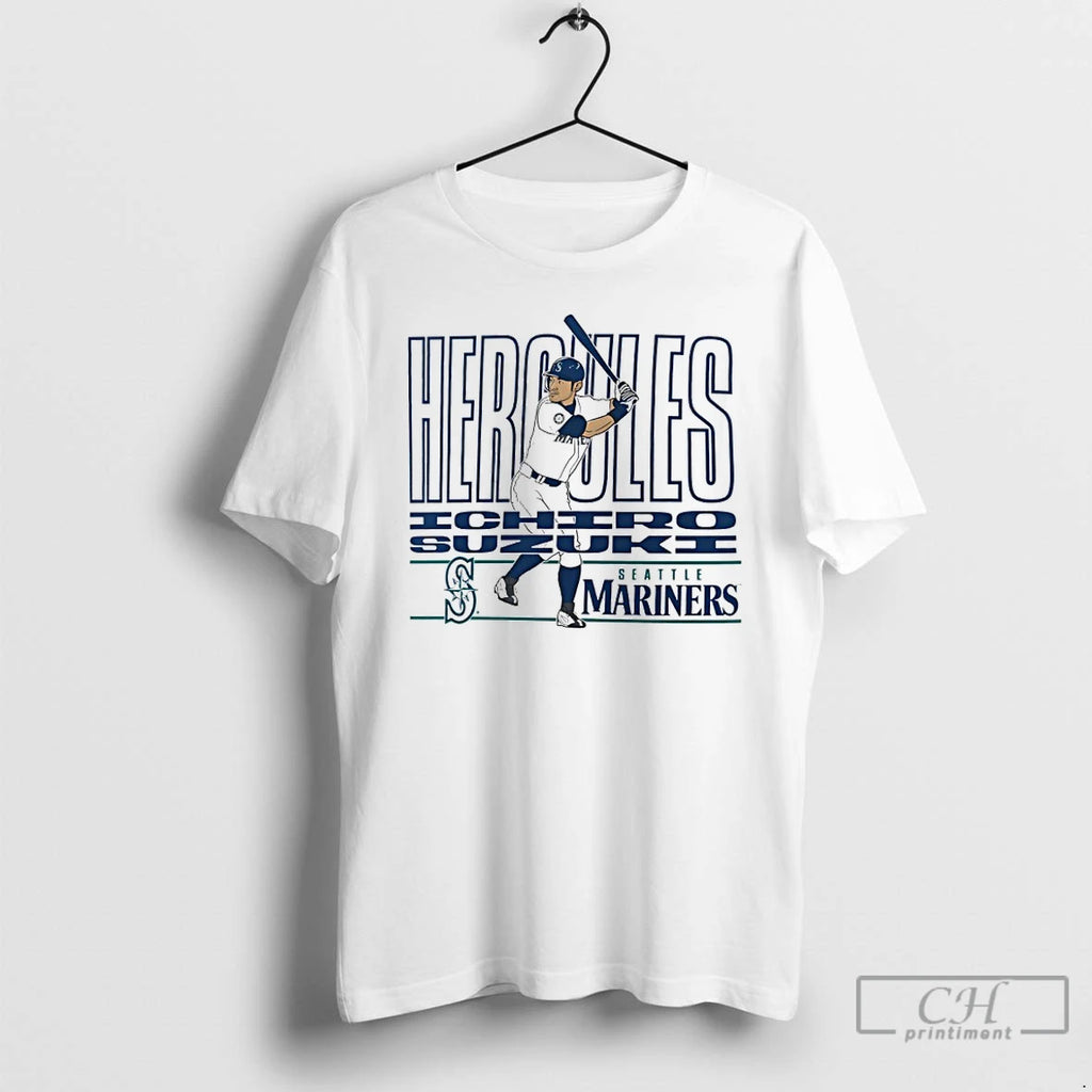 Classic Seattle Mariners Hercules Ichiro Suzuki Cooperstown Player T Shirts Hoodie Longsleeve
