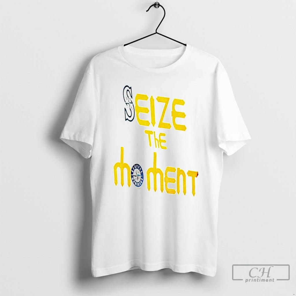 Classic Seattle Mariners Tridents Up Seize The Moment Mlb 2025 T Shirts