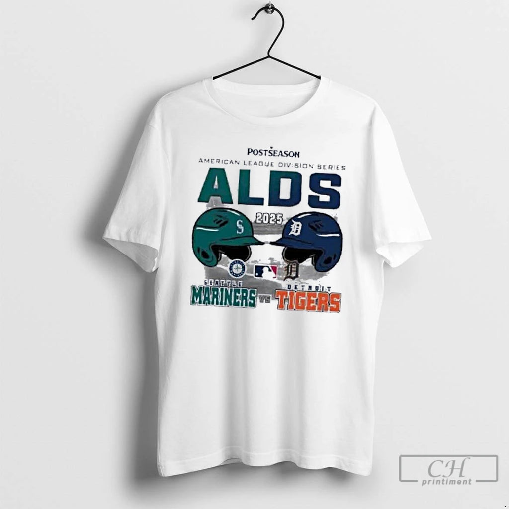 Classic Seattle Mariners Vs Detroit Tigers 2025 Alds American League Division Series Helmet Matchup