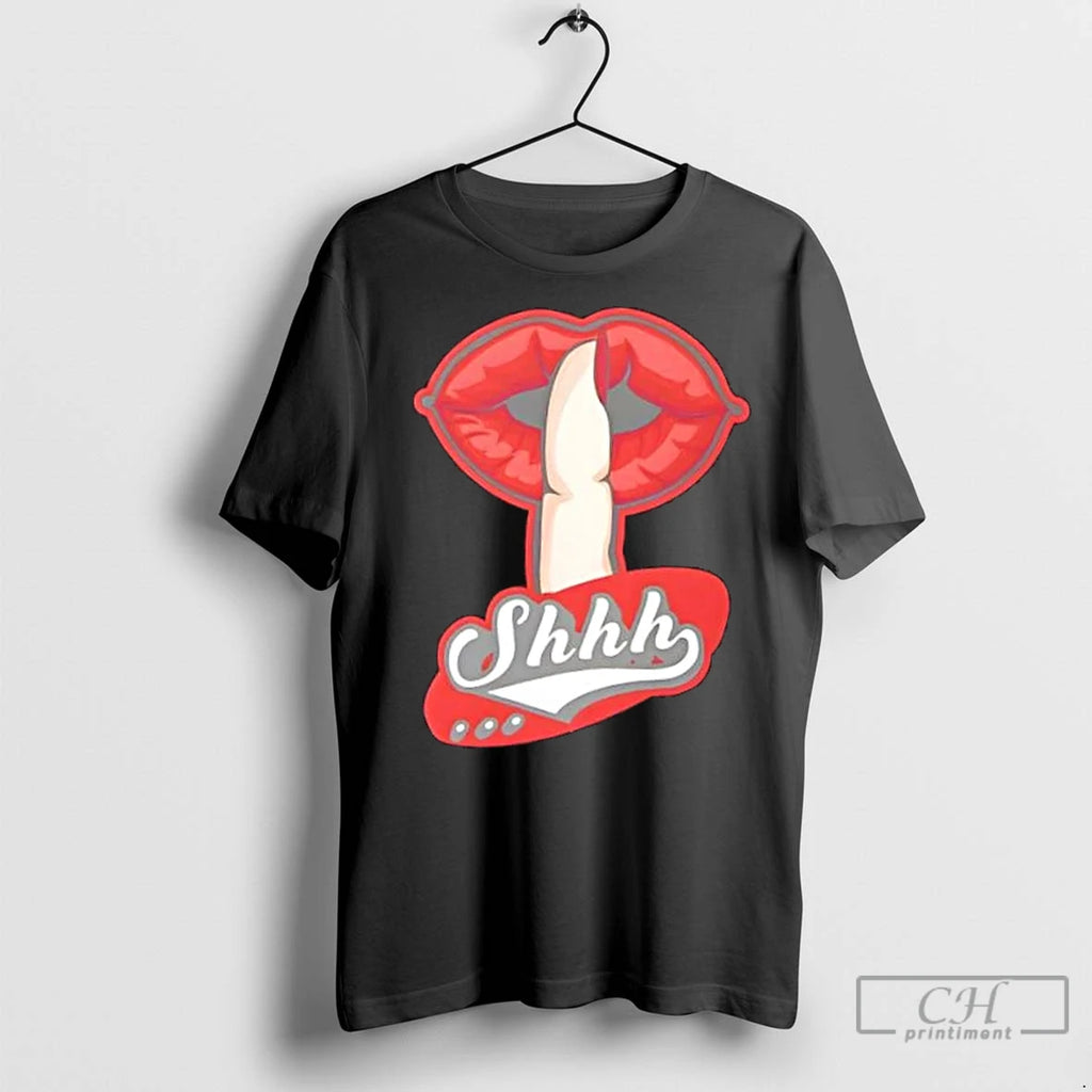 Classic Shhh Lips Sexy Retro Style Graphic