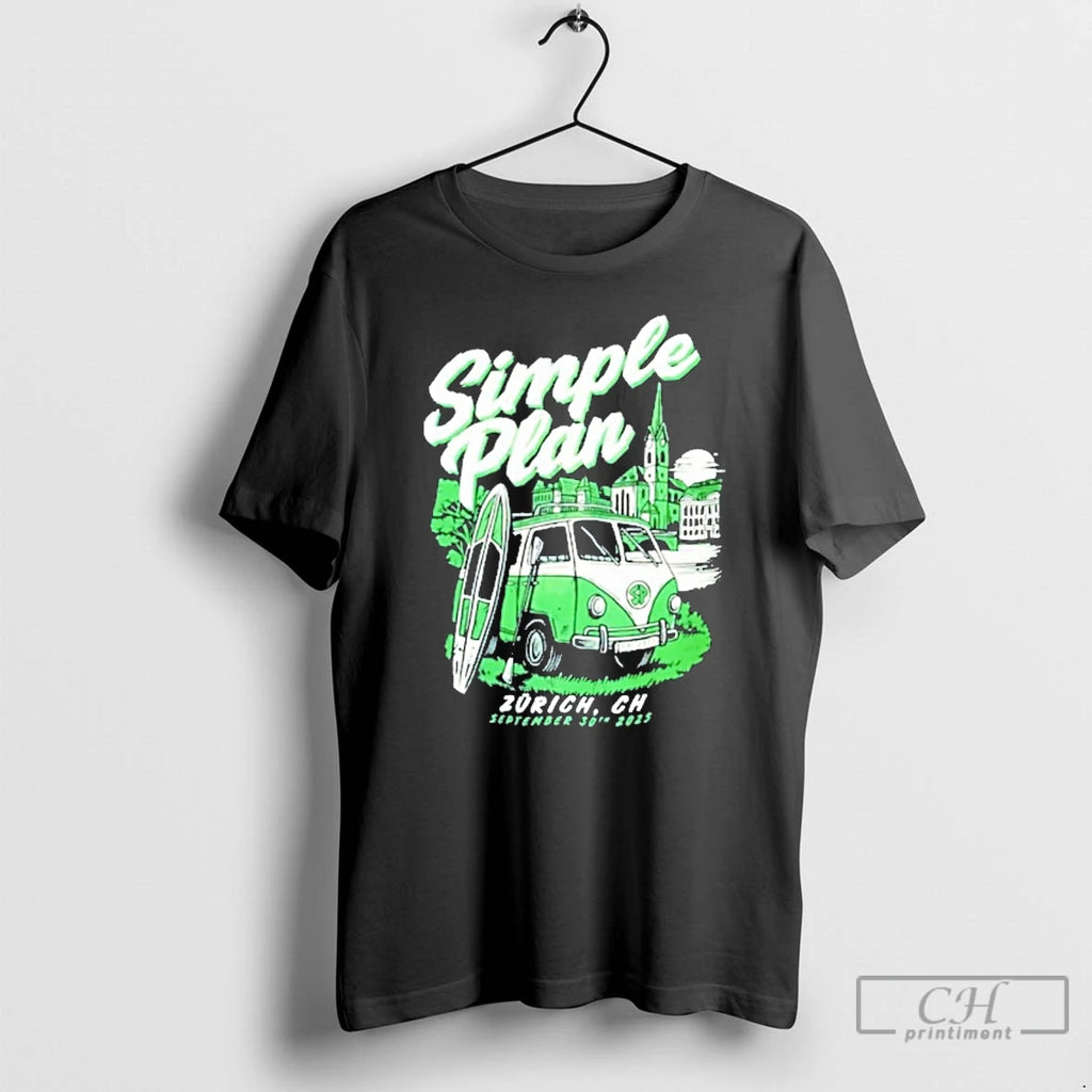 Classic Simple Plan Zurich Ch September 30 2025 Tour T Shirts Hoodie Longsleeve