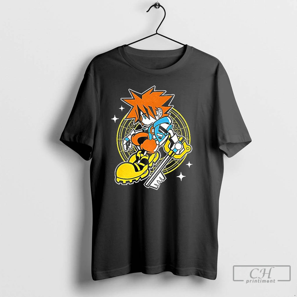 Classic Sora Kingdom Hearts Video Game Character Kill Heart T Shirts