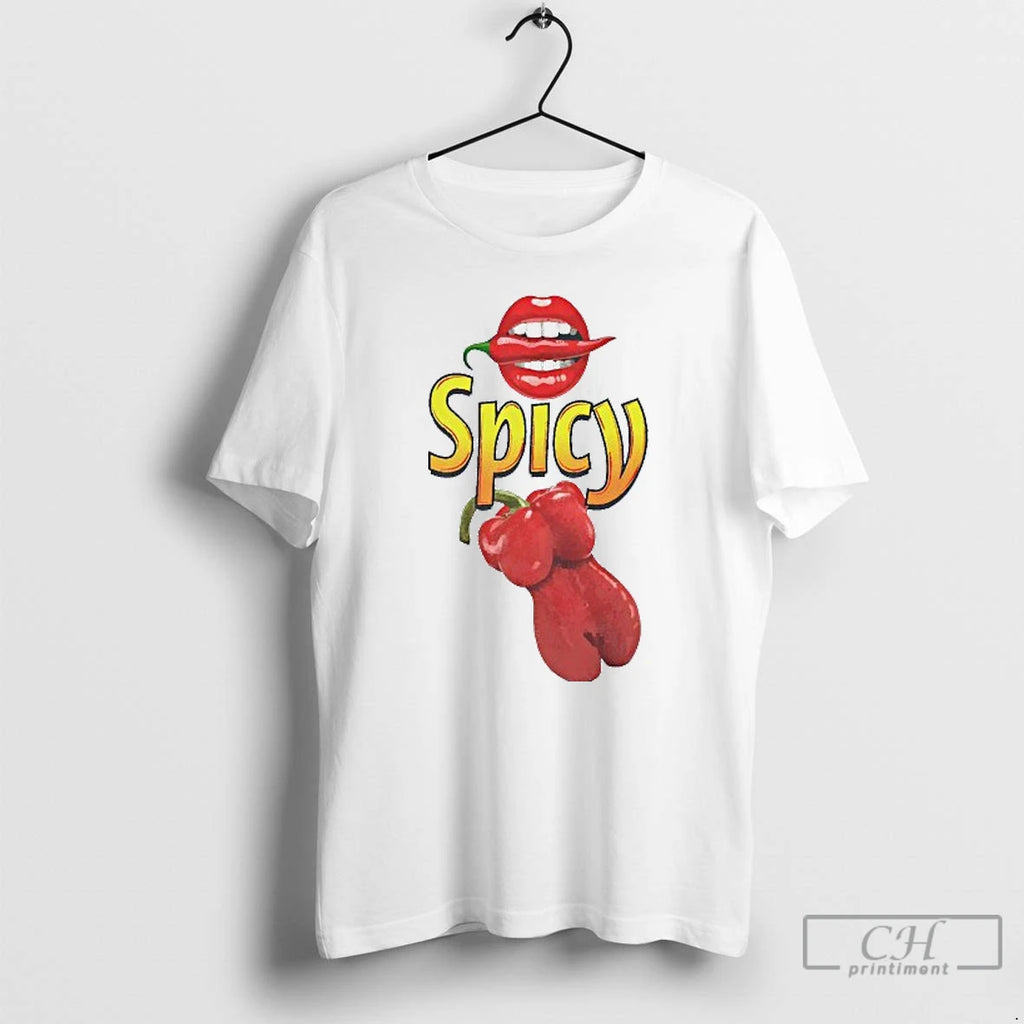 Classic Spicy Chili Pepper Mens White Tee T Shirts