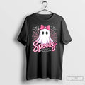 Classic Spooky Ghost Pink Coquette Halloween Cute T Shirts Hoodie Longsleeve