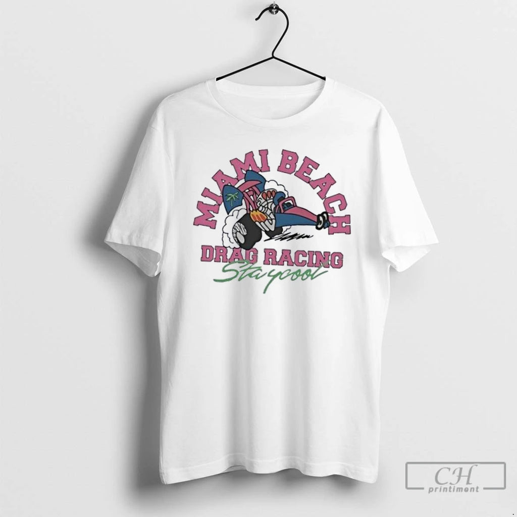 Classic Staycool Miami Beach Racing T Shirts
