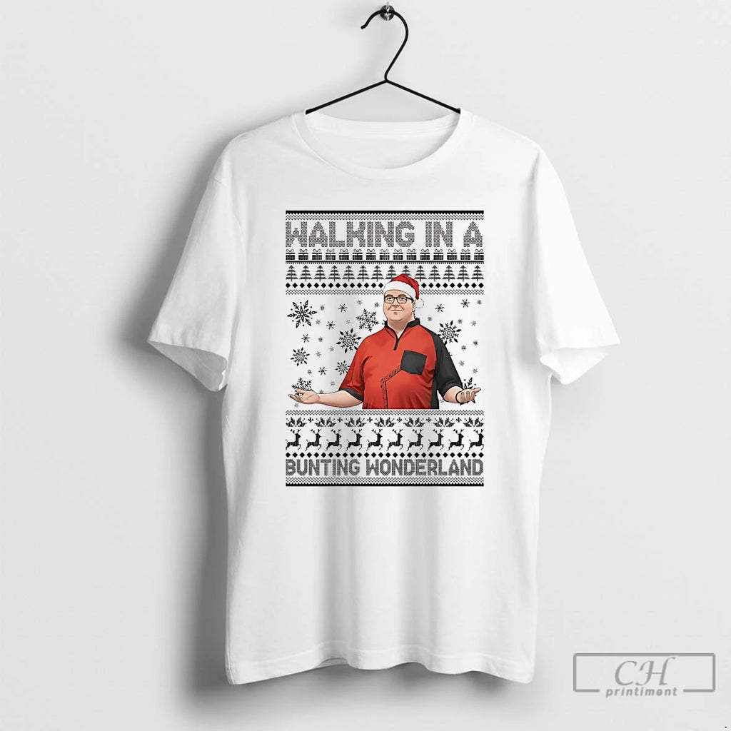 Classic Stephen Bunting Walking In A Bunting Wonderland Christmas T Shirts