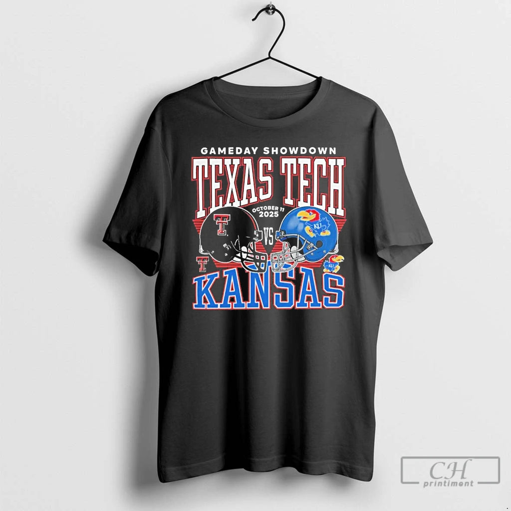 Classic Texas Tech Red Raiders Vs Kansas Jayhawks 2025 Gameday Showdown T Shirts
