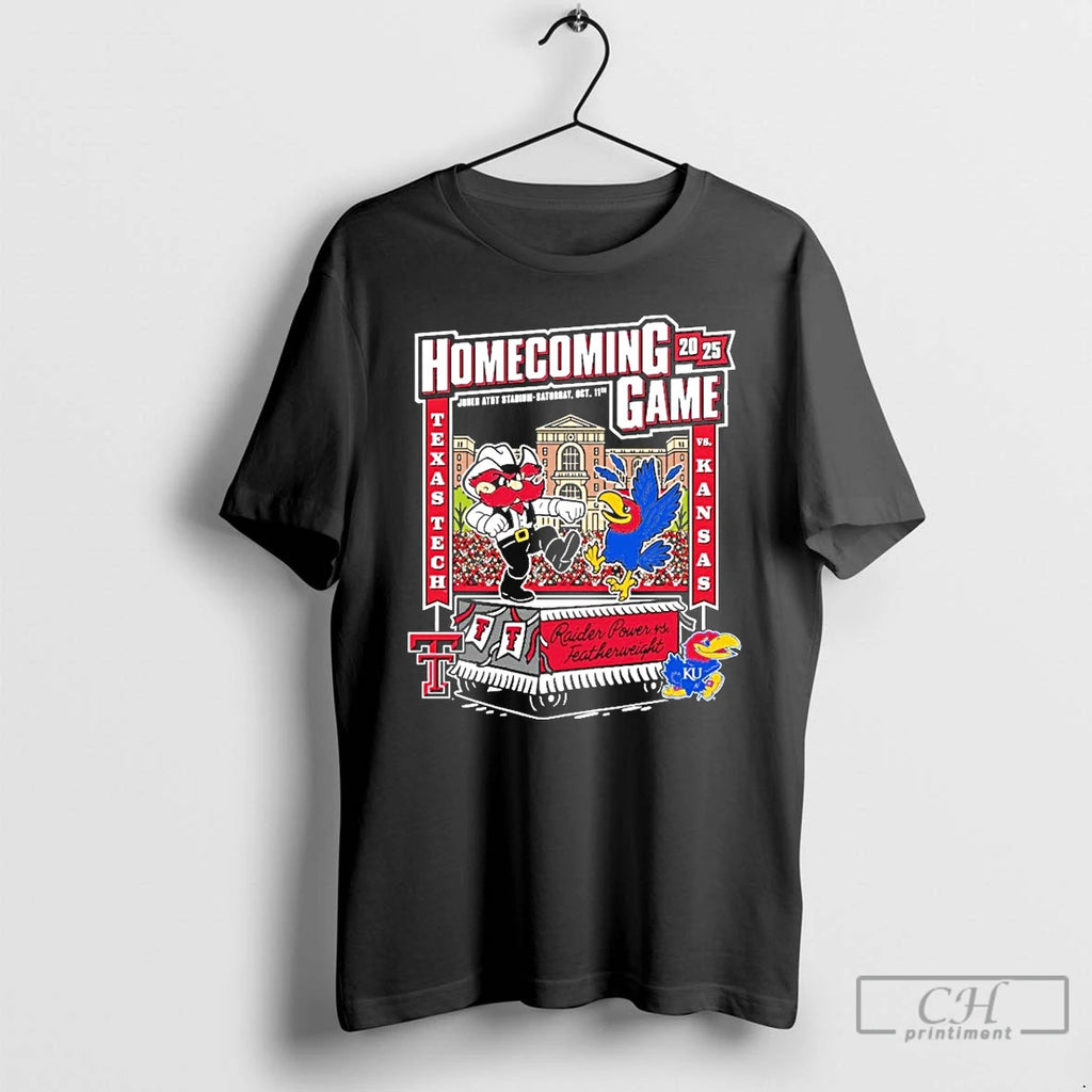 Classic Texas Tech Vs Kansas 2025 Homecoming Gameday T Shirts Hoodie Longsleeve