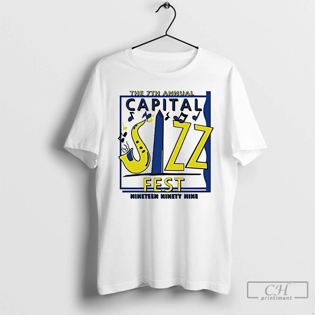 Classic The 7th Annual Capital Jazz Fest Nineteen Ninety Nine June 1999 T Shirts