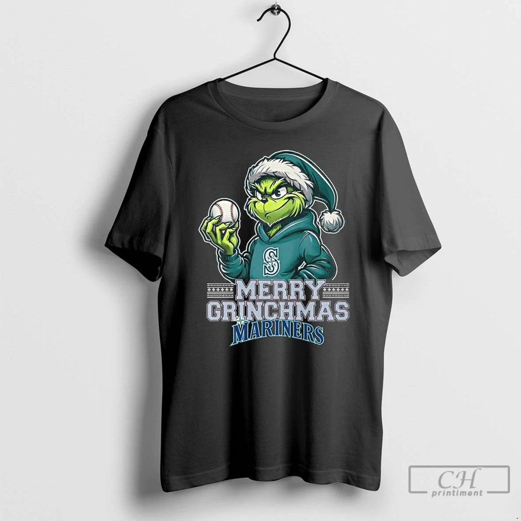 Classic The Grinch Merry Grinchmas Seattle Mariners 2025 Long Sleve T Shirts