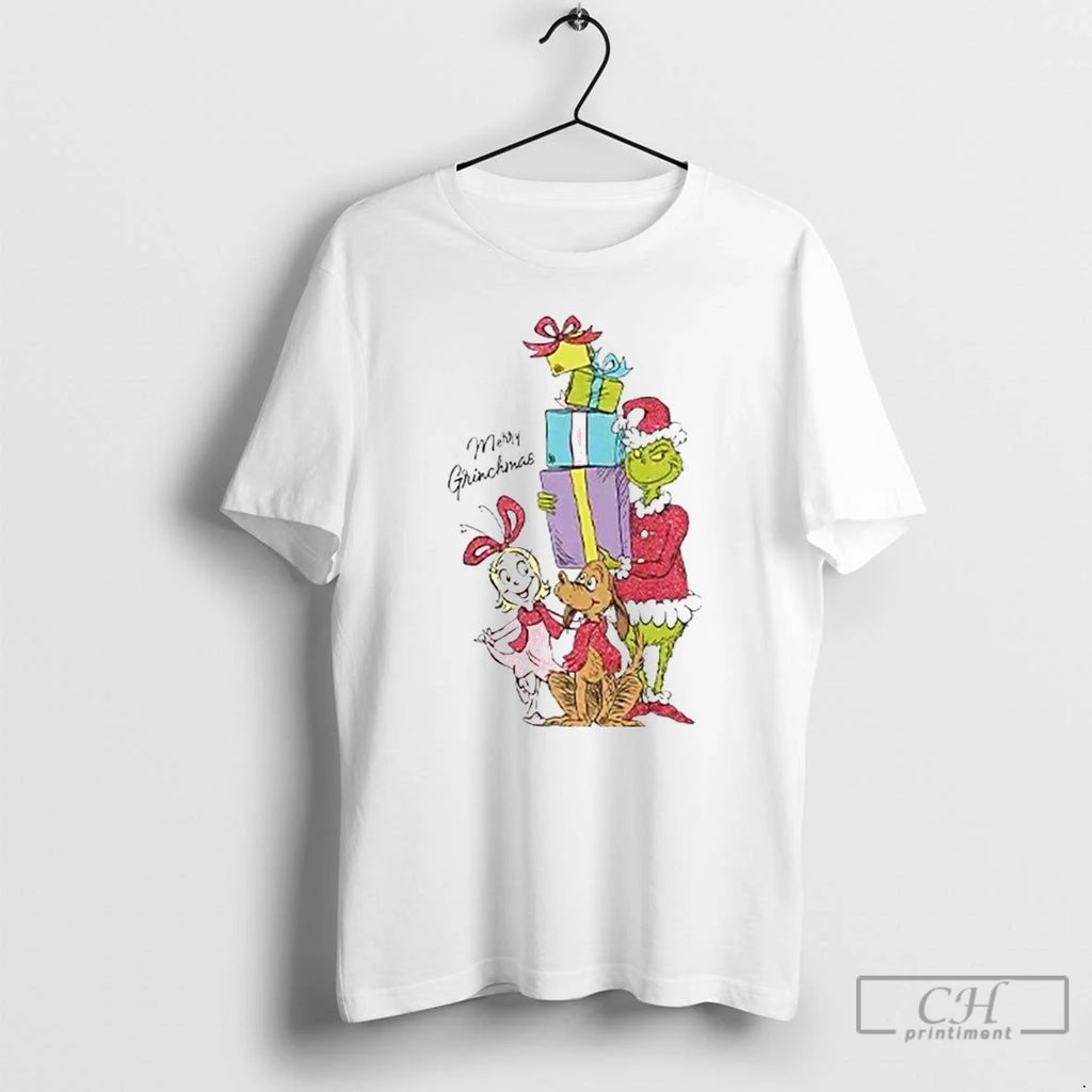 Classic The Grinch Merry Grinchmas Cartoon White T Shirts
