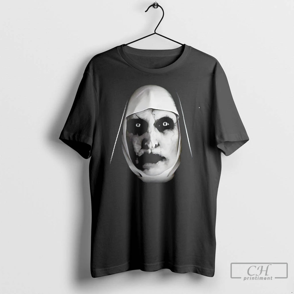 Classic The Nun Horror Character Big Face Halloween T Shirts Hoodie Longsleeve