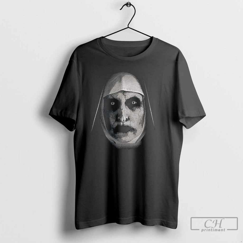Classic The Nun The Conjuring Big Face Graphic Halloween T Shirts Hoodie Longsleeve