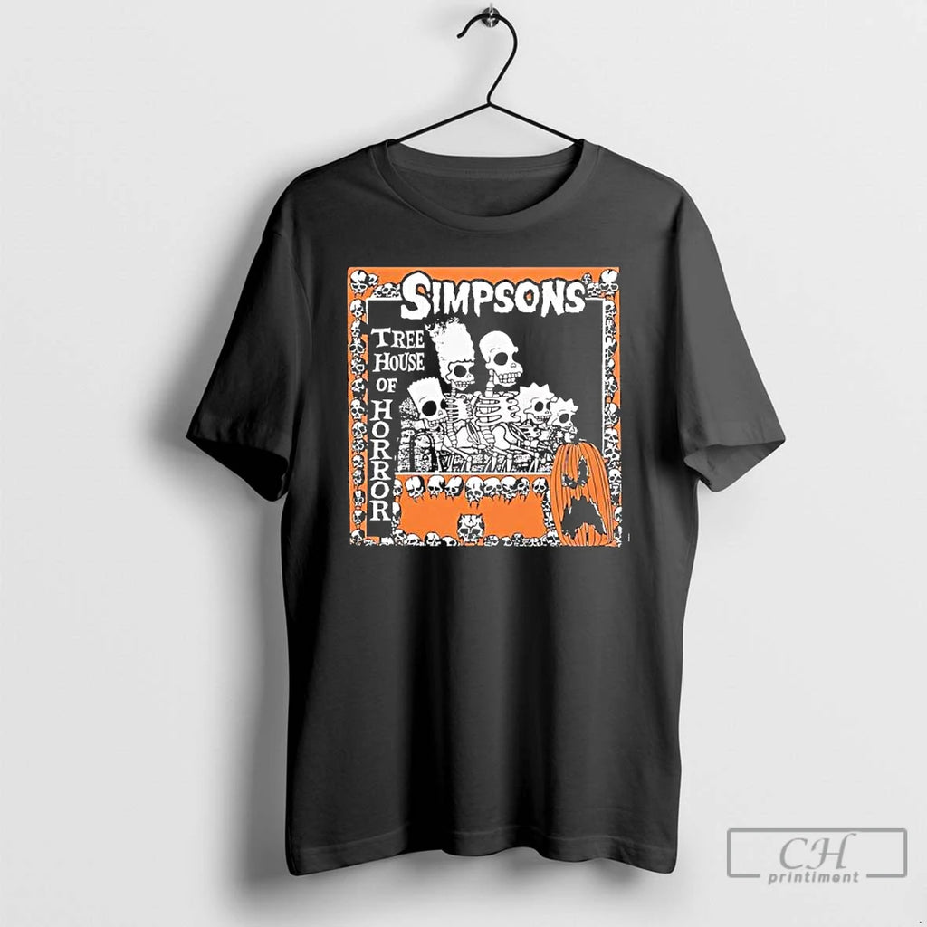 Classic The Simpsons Treehouse Of Horror Skeletons Halloween T Shirts Hoodie Longsleeve