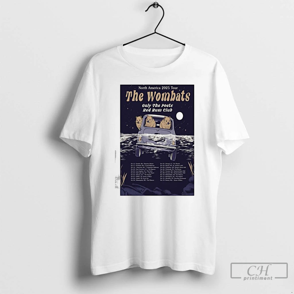Classic The Wombats North America 2025 Tour T Shirts Hoodie Longsleeve