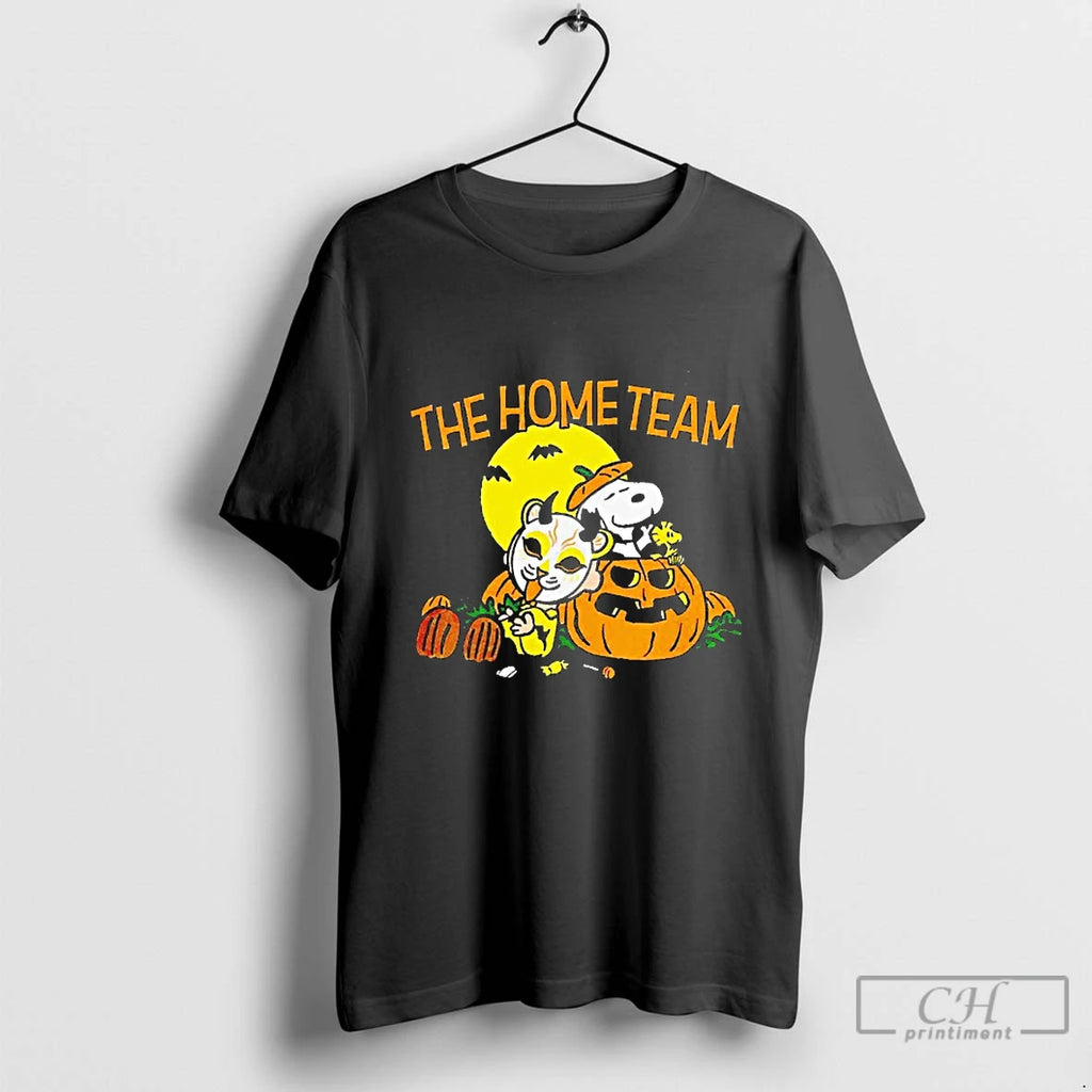 Classic The Home Team Peanuts Halloween Blackshirt T Shirts