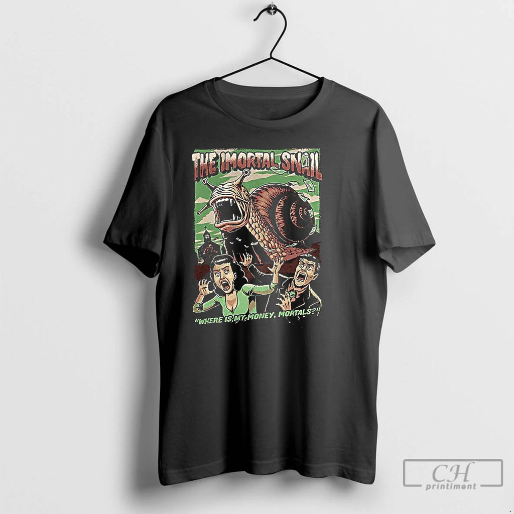 Classic The Immortal Snail Where Is My Money Mortals Horror Movie Halloween T Shirts