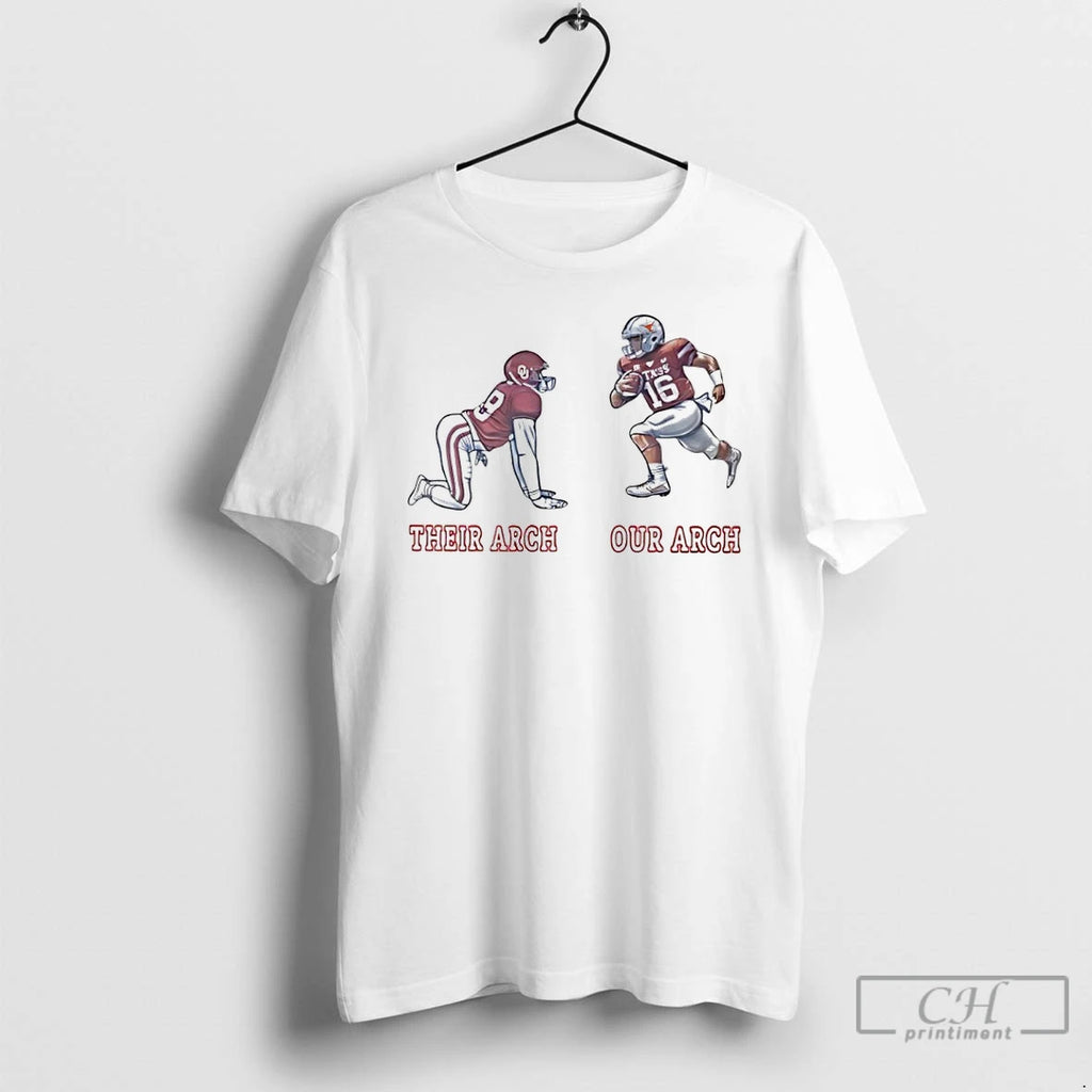 Classic Their Arch Our Arch Oklahoma Vs Texas 2025 Ncaa Football T Shirts Hoodie Longsleeve