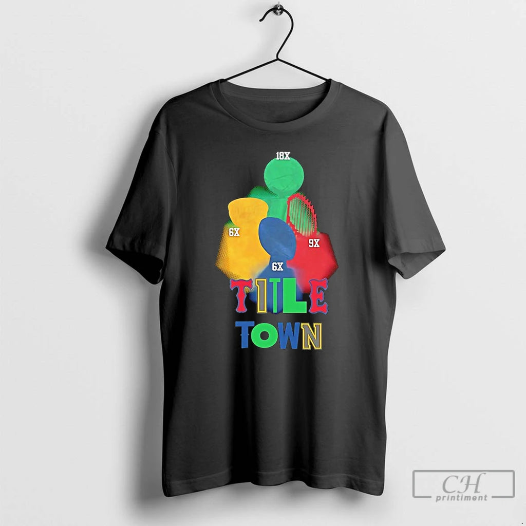 Classic Title Town Boston City Sports 18x 6x 6x 9x Champions Trophy T Shirts