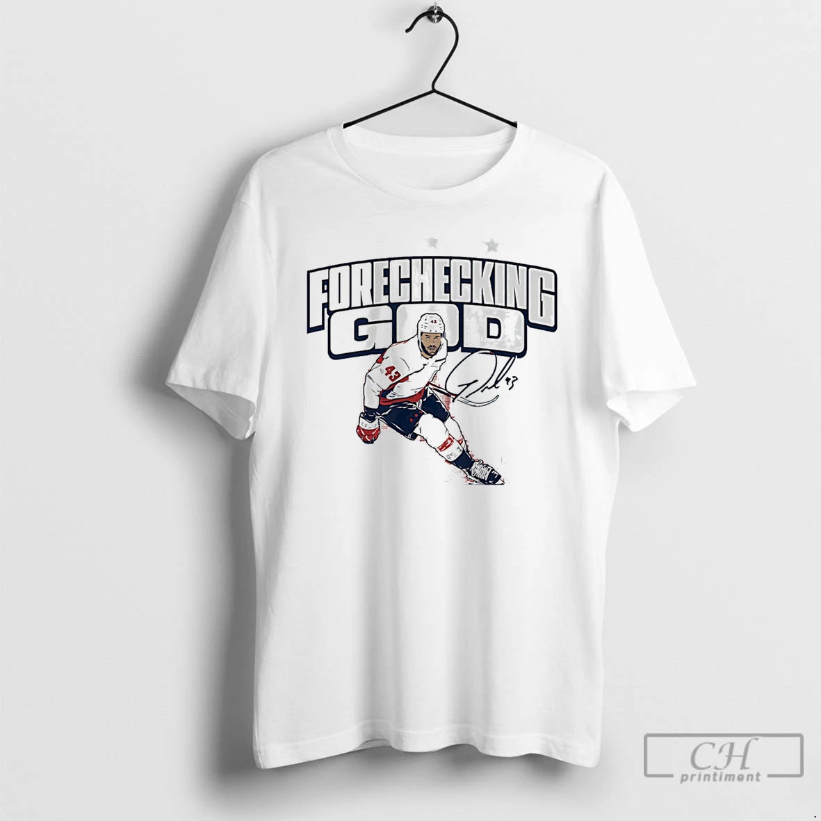 Classic Tom Wilson Washington Capitals Forechecking God Signature