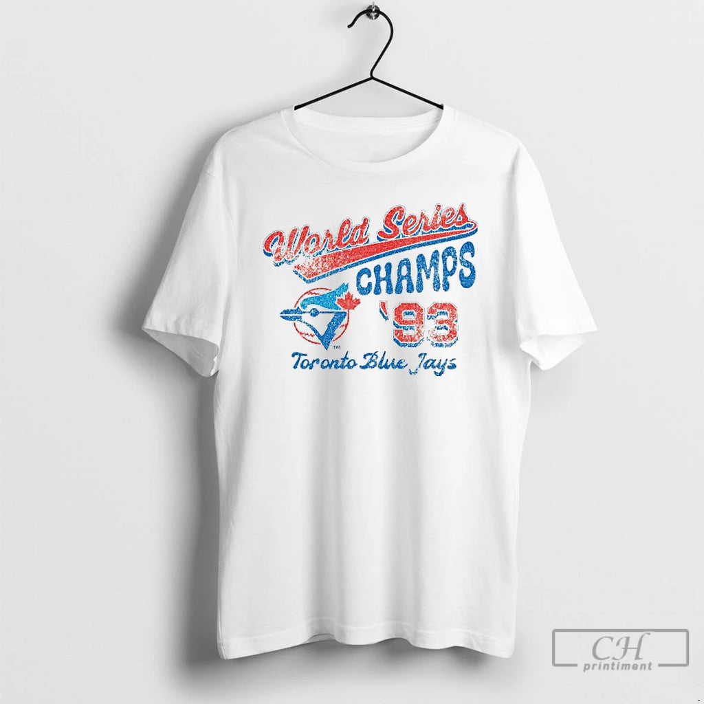Classic Toronto Blue Jays World Series Champs Peace Collective 1993 Mens White Tee T Shirts