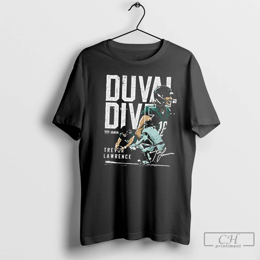 Classic Trevor Lawrence Jacksonville Duval Dive T Shirts