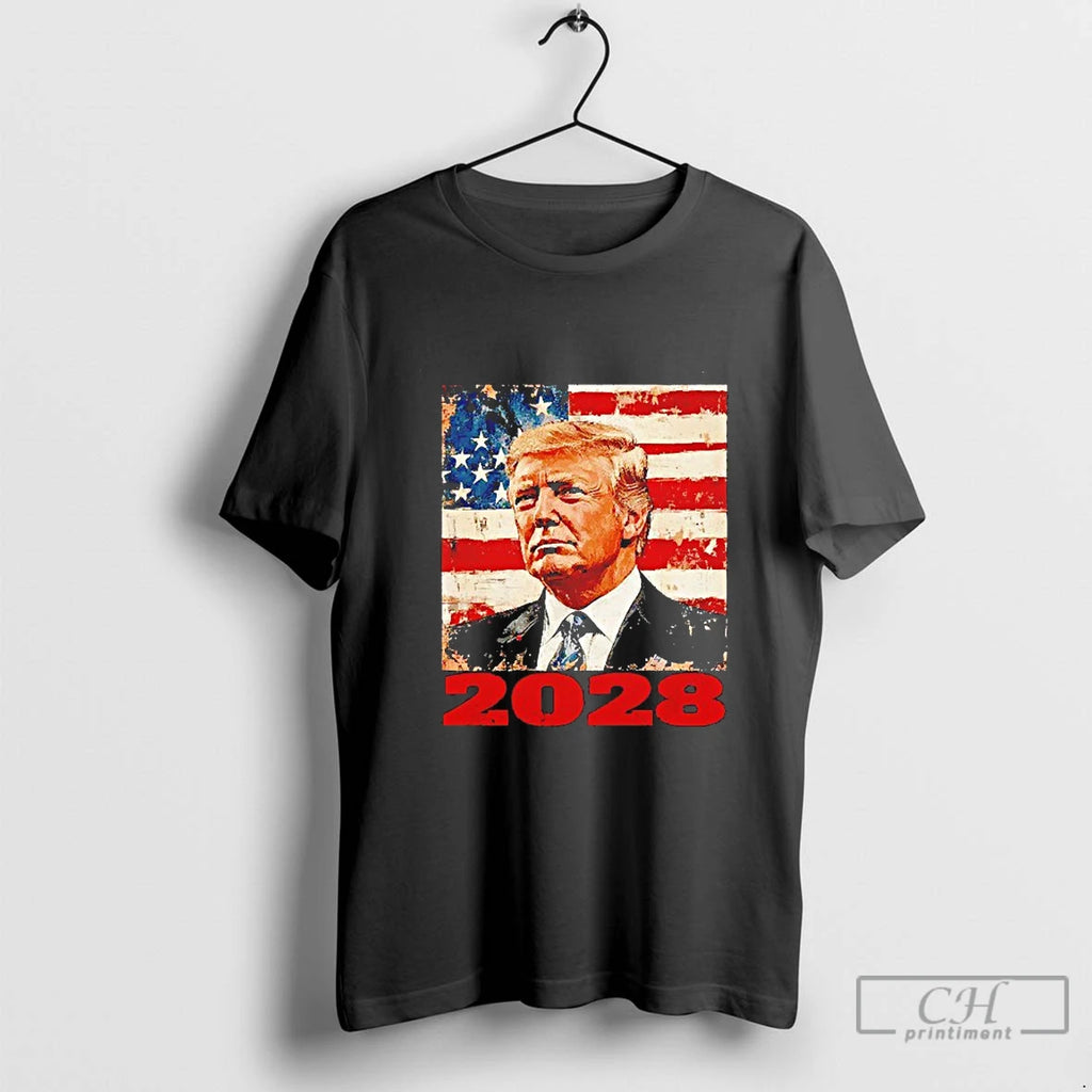 Classic Trump 2028 48th President Of America Vintage Blackshirt T Shirts