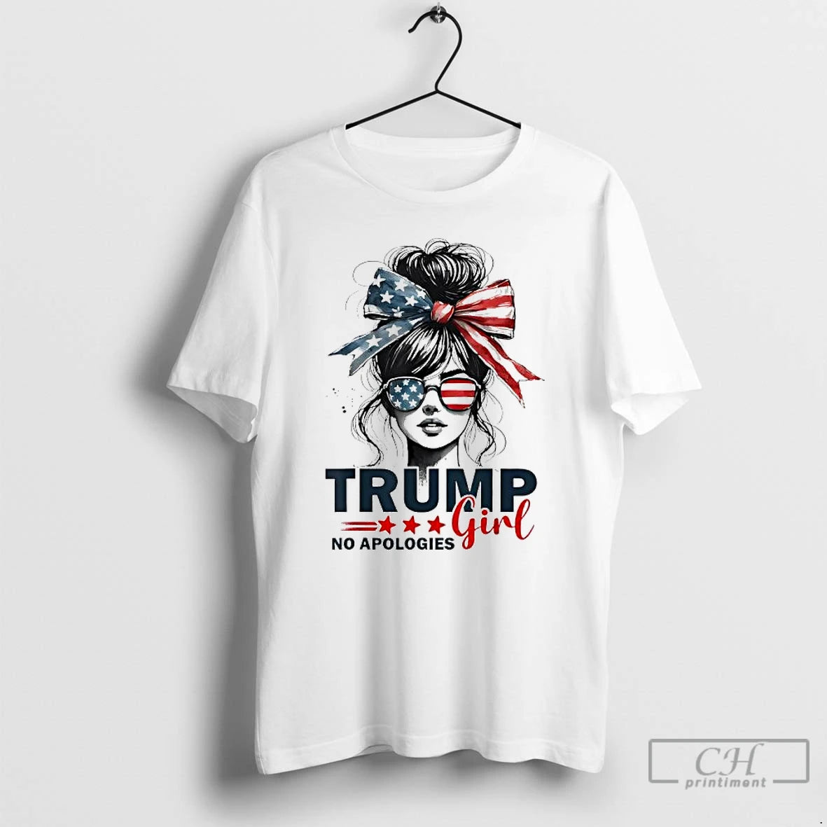 Classic Trump Girl No Apologies T Shirts Hoodie Longsleeve