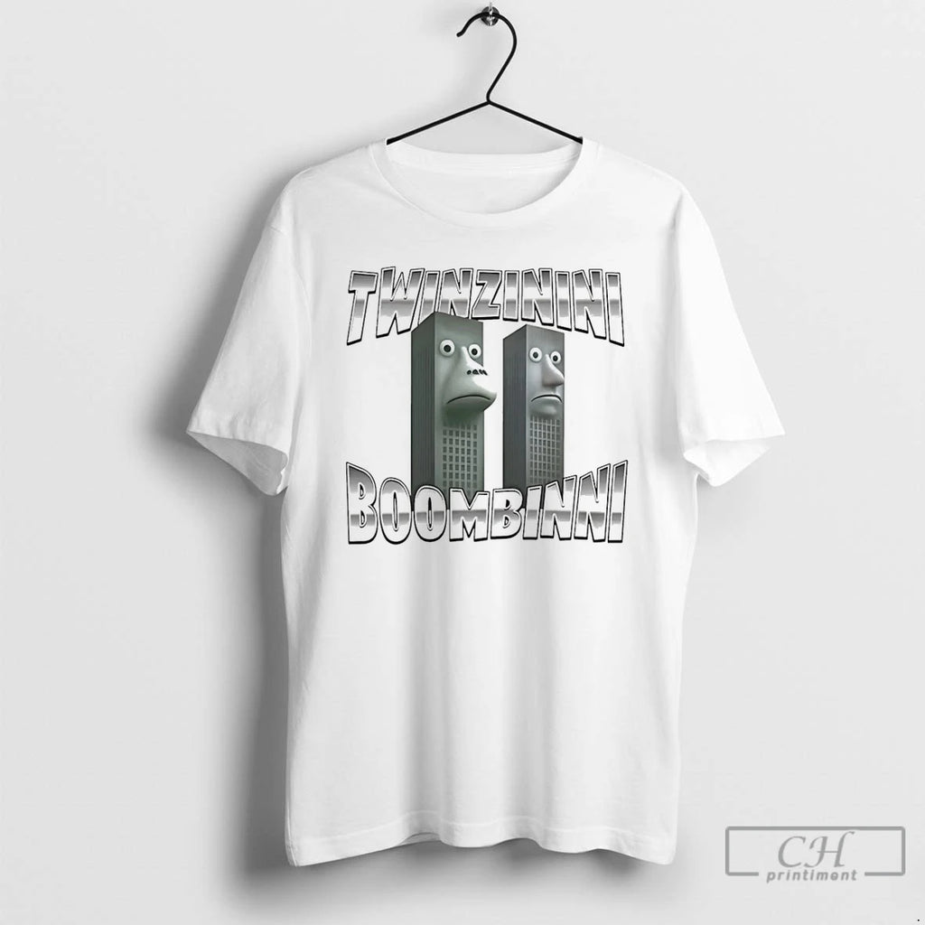Classic Twinzininini Bombini Italian Brain Rot Twin Towers T Shirts Hoodie Longsleeve