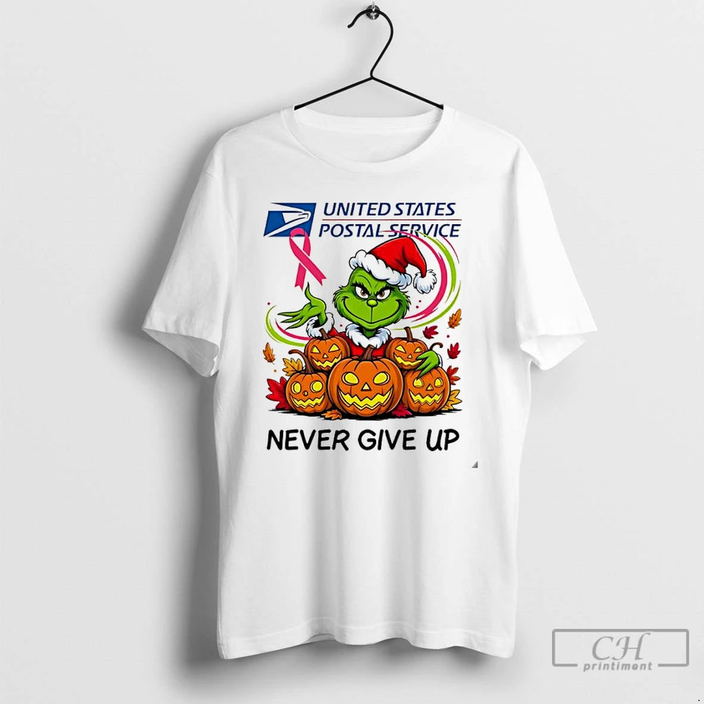 Classic Usps X Grinch Christmas Never Give Up T Shirts