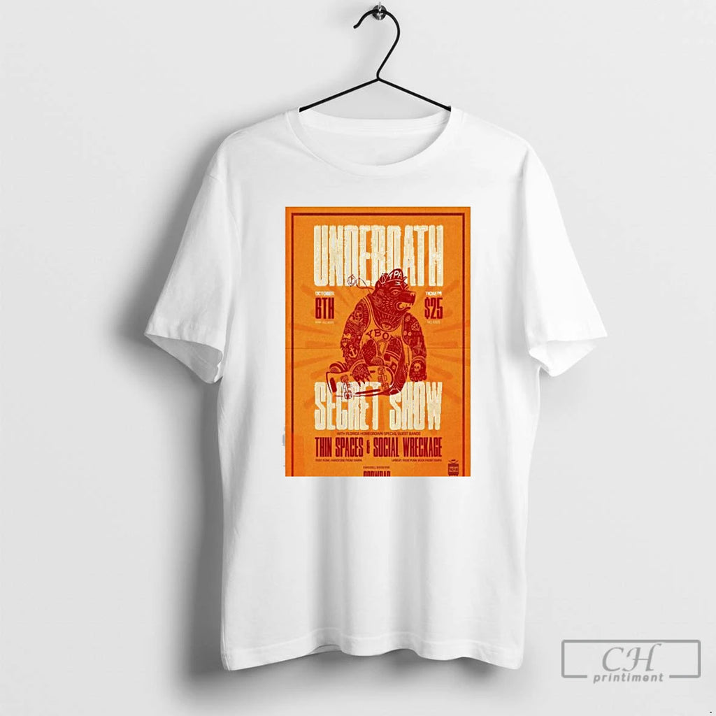 Classic Underoath Secret Show Crowbar October 6 2025 T Shirts Hoodie Longsleeve