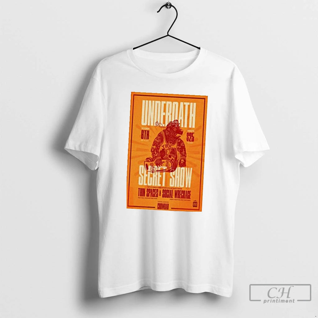 Classic Underoath Secret Show Crowbar October 6 2025 T Shirts