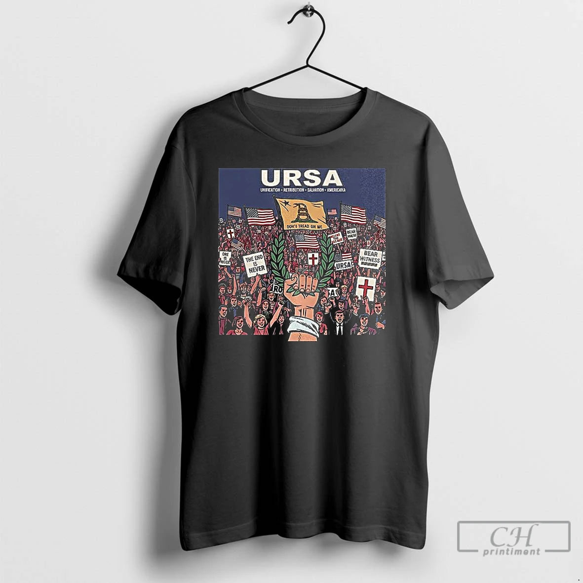 Classic Unification Retribution Salvation Americana Dont Tread On Me The End Is Never T Shirts