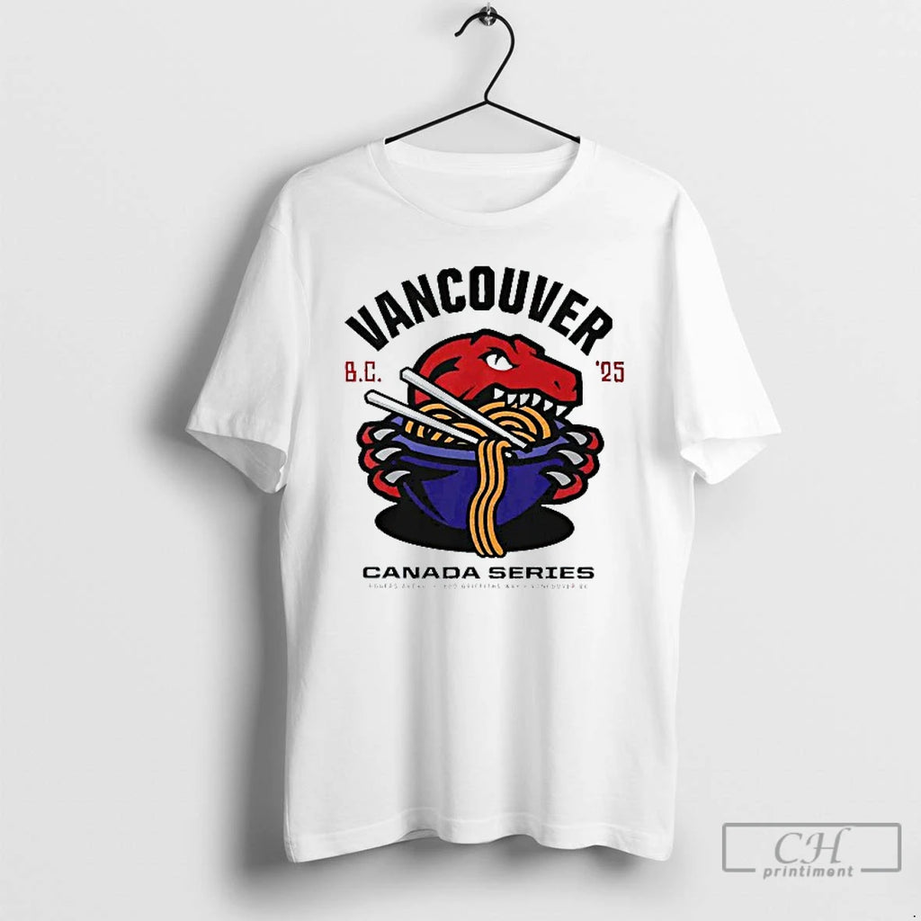 Classic Vancouver Bc 25 Noodle Canada Series Rogers Arena Mens White Tee T Shirts