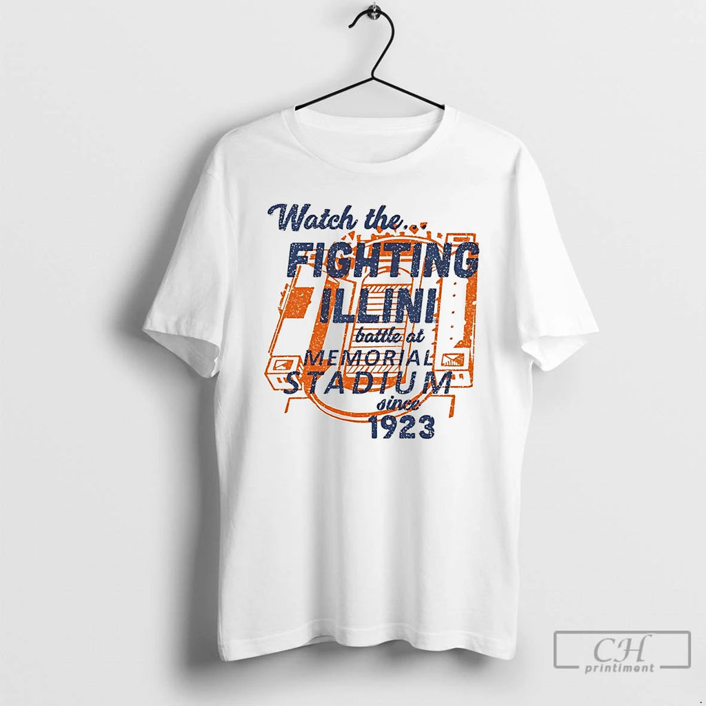 Classic Watch The Fighting Illini Battle At Memorial Stadium T Shirts